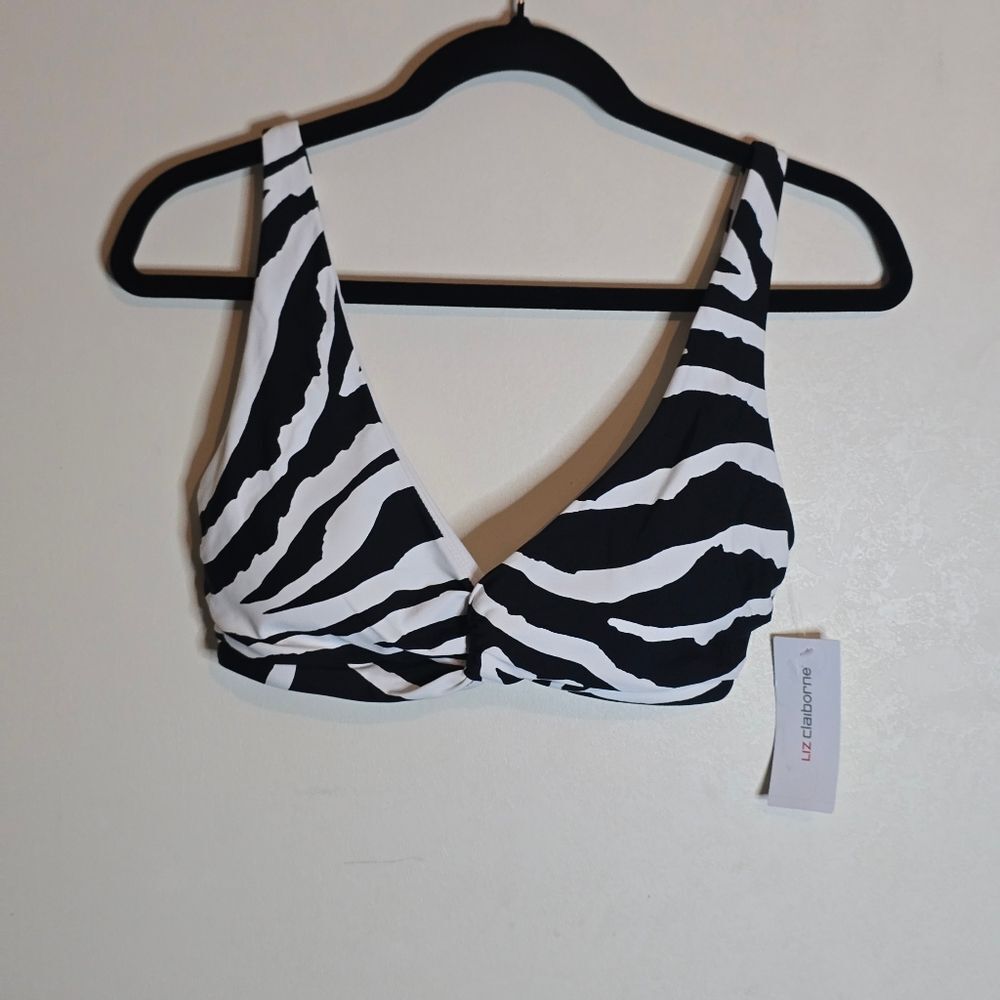 Liz Claiborne Swim Top Womens 8 New